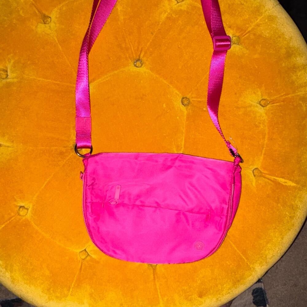 Gaiam Capri Hot Pink Yoga Crossbody Bag Adjustable Strap